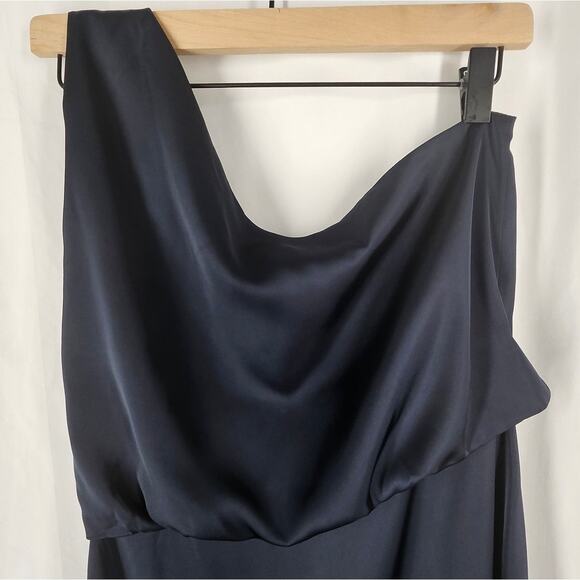 AMY LYNN GEMMA AL2819 WOMEN'S NAVY BLUE ELEGANT MIDI DRESS - SIZE SMALL (NWT) - Picture 7 of 11